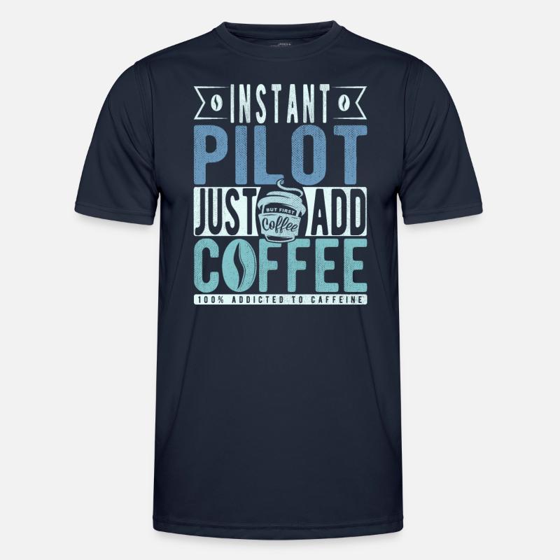 Pilot coffee saying - Men's Functional T-Shirt - navy