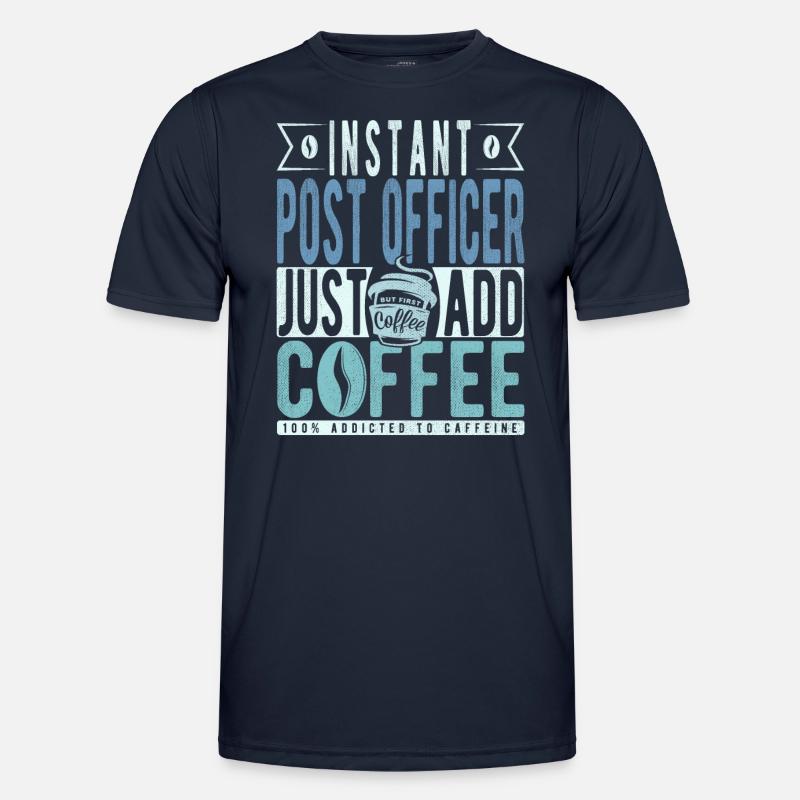 Postman coffee saying - Men's Functional T-Shirt - navy