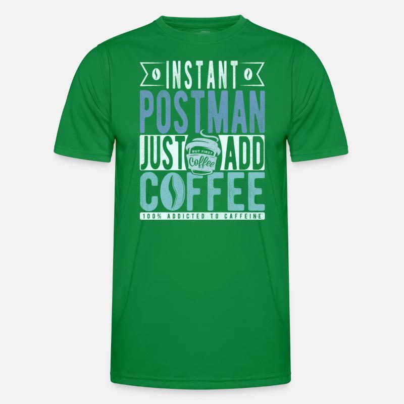Postbote Kaffee Spruch Männer Funktions-T-Shirt