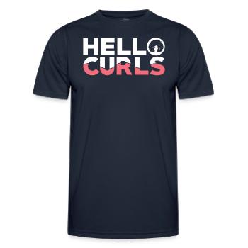 I don't care about curly hair - Men's Functional T-Shirt - navy - Front - AI Model Male 178 dark (178cm)