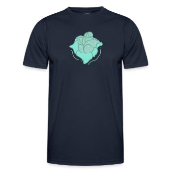 Rose Rote Rose Handgezeichnet - Männer Funktions-T-Shirt - Navy - Vorne - AI Model Male 178 dark (178cm)