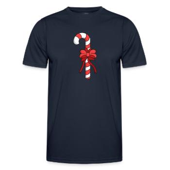 Candy Cane Candy - Men's Functional T-Shirt - navy - Front - AI Model Male 178 dark (178cm)