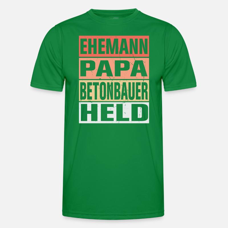 Betonbauer Vater Ehemann Held Männer Funktions-T-Shirt