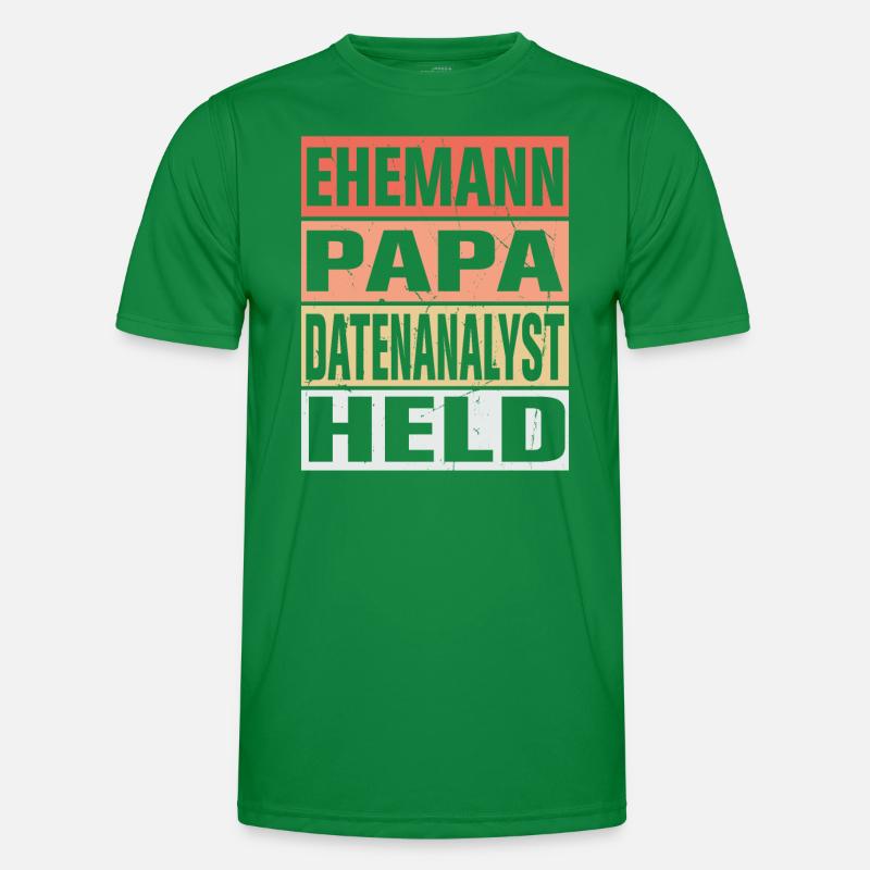 Datenanalyst Vater Ehemann Held Männer Funktions-T-Shirt