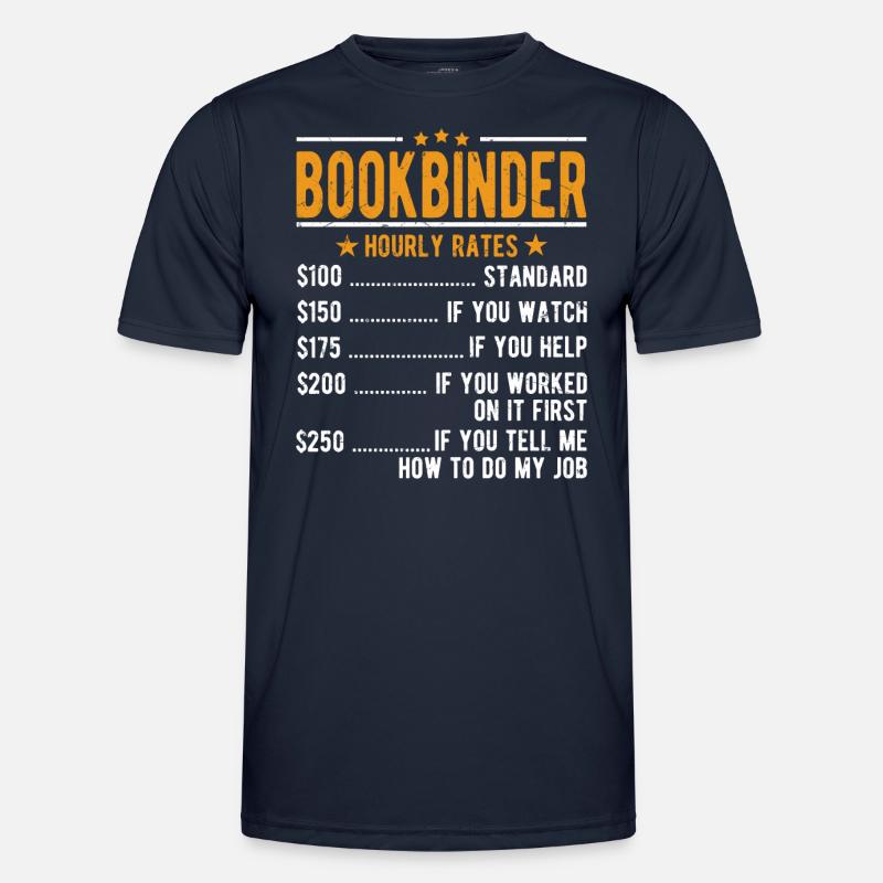 Buchbinder hourly wage - Men's Functional T-Shirt - navy