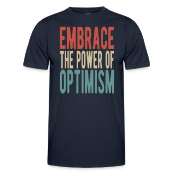 Embrassez le pouvoir de l’optimisme - T-shirt sport Homme - bleu marine - Devant - AI Model Male 178 dark (178cm)