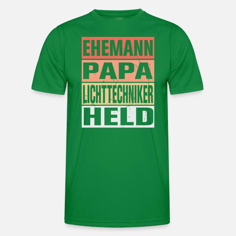 Lichttechniker Vater Ehemann Held Männer Funktions-T-Shirt