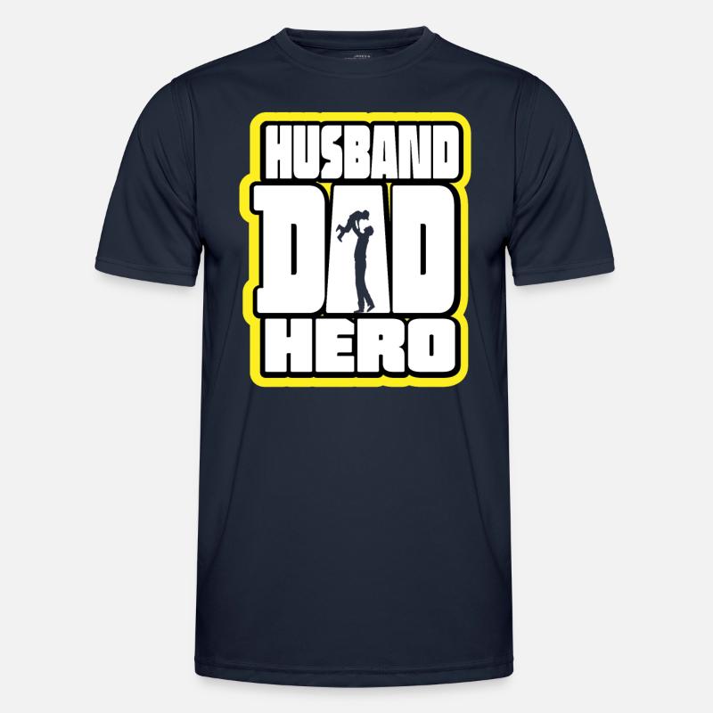 Ehemann Papa Held Retro Männer Funktions-T-Shirt