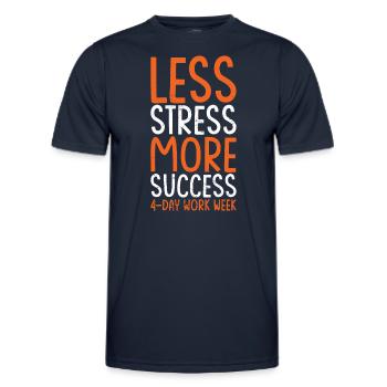 4 days a week - Men's Functional T-Shirt - navy - Front - AI Model Male 178 dark (178cm)
