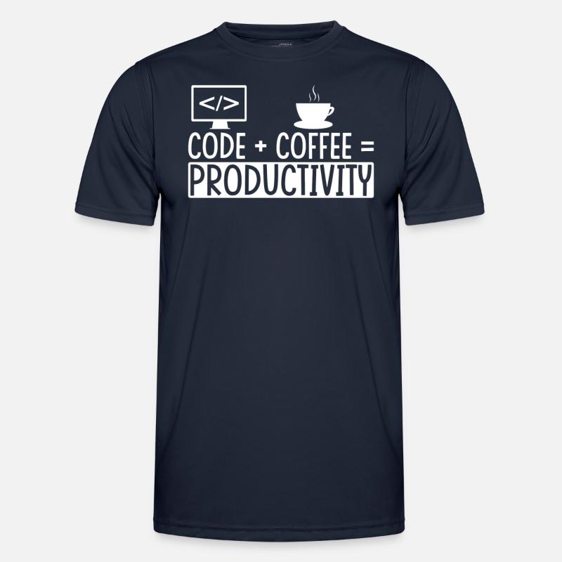 Coder Kaffee Geschenk - Männer Funktions-T-Shirt - Navy