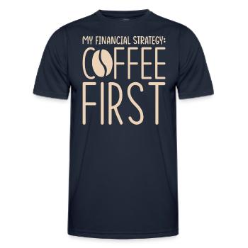 Gift for Finance Managers - Men's Functional T-Shirt - navy - Front - AI Model Male 178 dark (178cm)