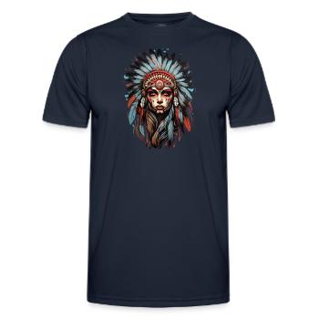 Native Americans - Men's Functional T-Shirt - navy - Front - AI Model Male 178 dark (178cm)