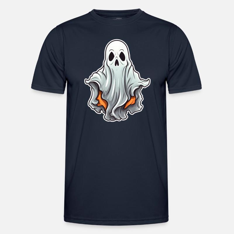 Geist Halloween Comic - Männer Funktions-T-Shirt - Navy
