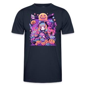 Aesthetics Anime Girl Halloween - Men's Functional T-Shirt - navy - Front - AI Model Male 178 dark (178cm)