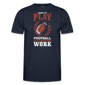 Né pour jouer au football - T-shirt sport Homme - bleu marine - Devant - AI Model Male 178 dark (178cm)