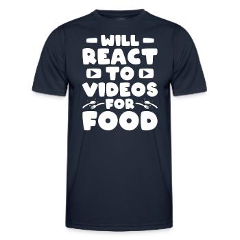 Reaction Streamer Video Reaktion Créateur de contenu - T-shirt sport Homme - bleu marine - Devant - AI Model Male 178 dark (178cm)
