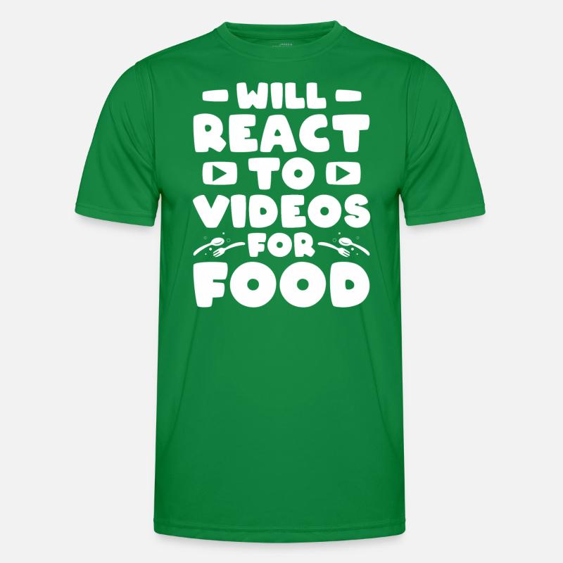 Reaction Streamer Video Reaktion Content Creator Men's Functional T-Shirt