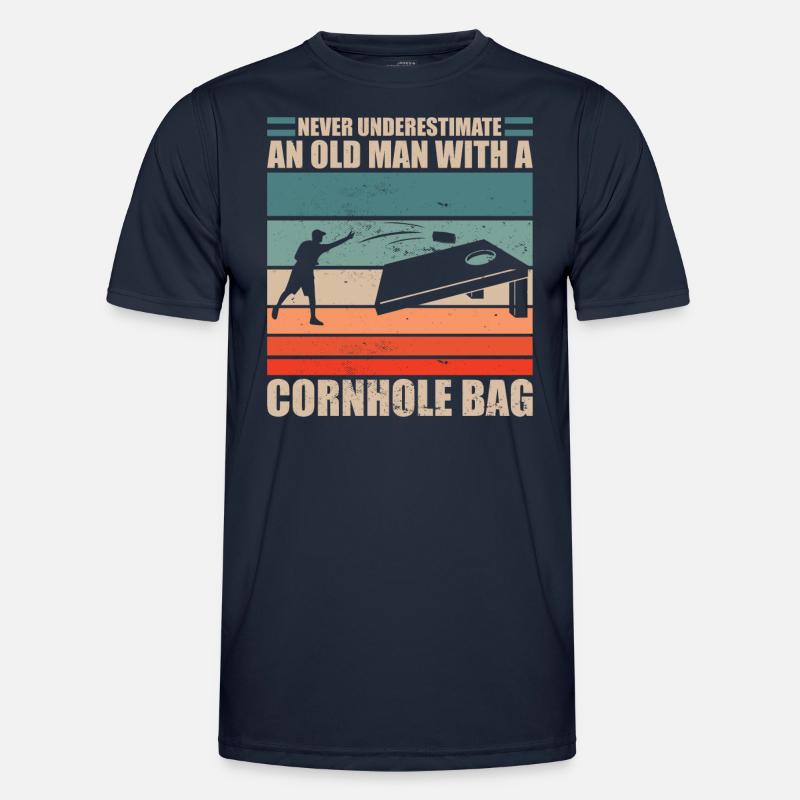 Cornhole Game Cornhole Saying Men's Functional T-Shirt