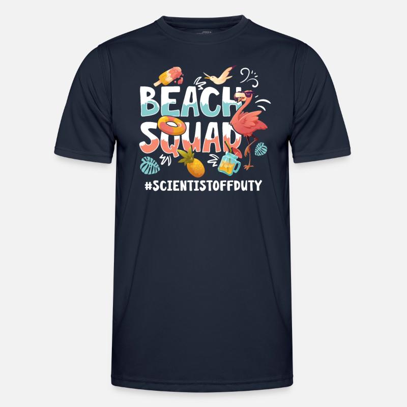 Scientist Vacation Beach Group - Men's Functional T-Shirt - navy