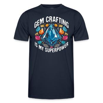 Lapidary Artists Gem Crafting Lapidist - Men's Functional T-Shirt - navy - Front - AI Model Male 178 dark (178cm)