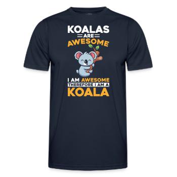 Koalas Are Awesome I Am A Koala - Men's Functional T-Shirt - navy - Front - AI Model Male 178 dark (178cm)