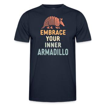 Armadillo Chlamyphoridae Enthusiast Exclusive - Men's Functional T-Shirt - navy - Front - AI Model Male 178 dark (178cm)