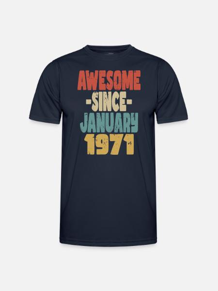 Fantastischer Januar 1971 - Männer Funktions-T-Shirt - Navy