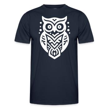Eule Indianer Tierkreiszeichen - Männer Funktions-T-Shirt - Navy - Vorne - AI Model Male 178 dark (178cm)