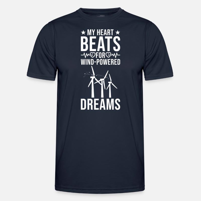 Wind Turbine Technician Windmill - Men's Functional T-Shirt - navy