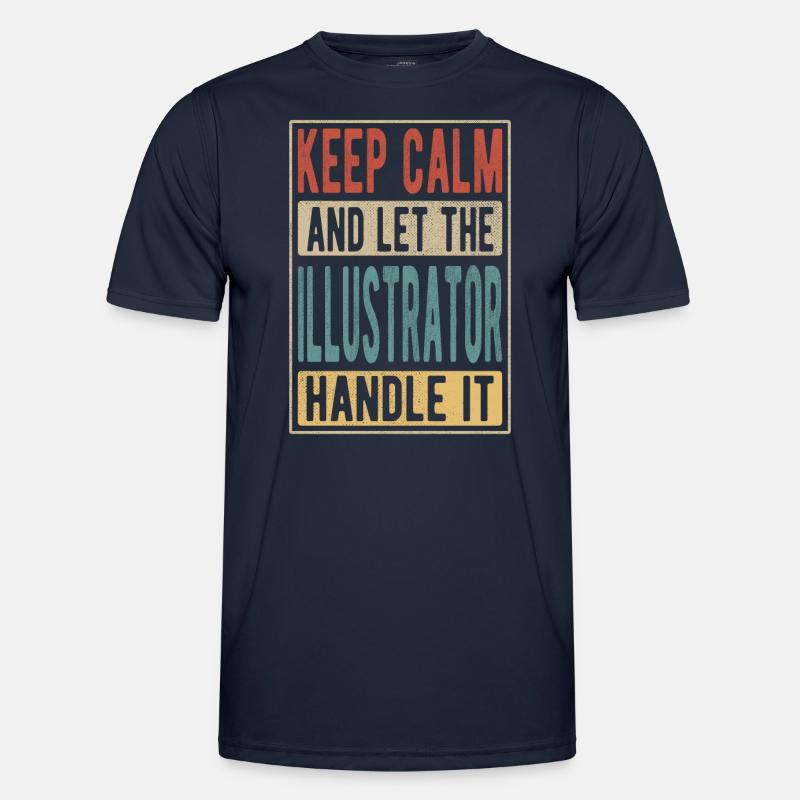 Illustrator Retro Geschenk Männer Funktions-T-Shirt