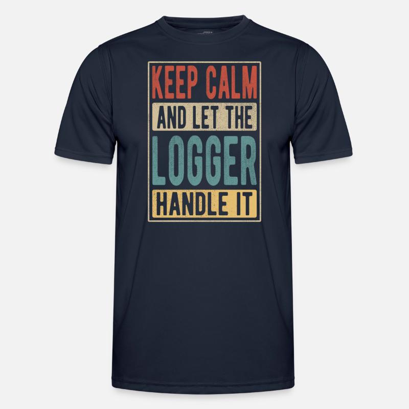Logger Retro Gift - Men's Functional T-Shirt - navy