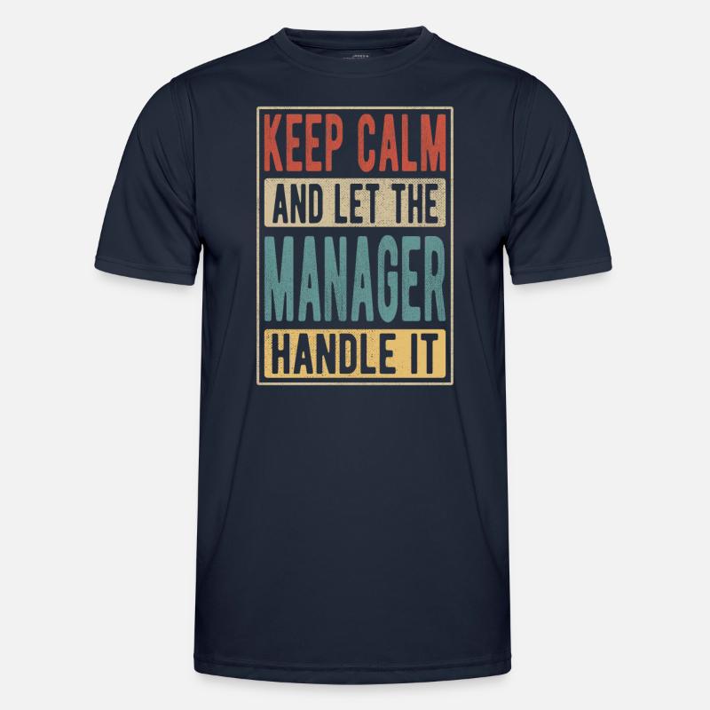 Manager Retro Gift - Men's Functional T-Shirt - navy
