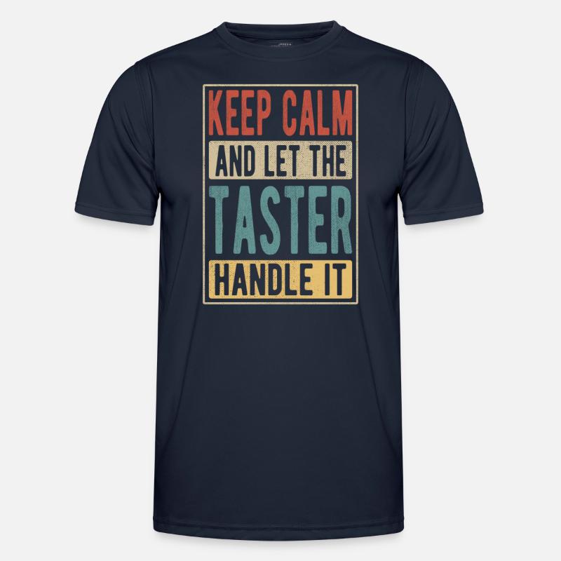 Probier-Retro-Geschenk - Männer Funktions-T-Shirt - Navy