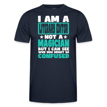 Literary Editor - Men's Functional T-Shirt - navy - Front - AI Model Male 178 dark (178cm)