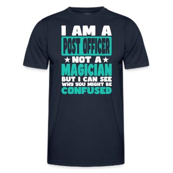 Agent des postes - T-shirt sport Homme - bleu marine - Devant - AI Model Male 178 dark (178cm)