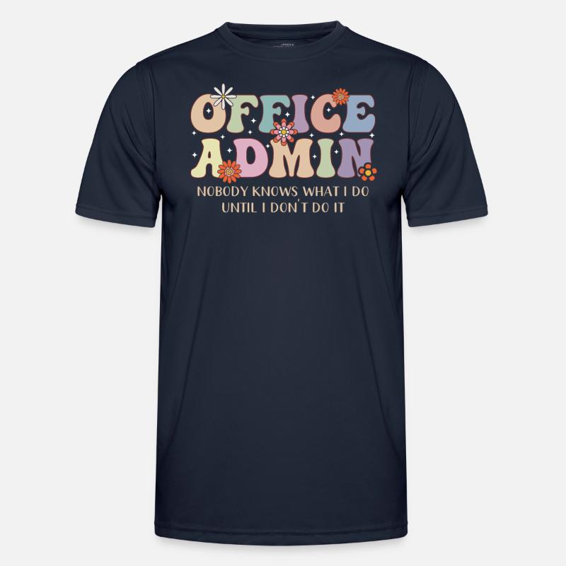 Office Admin Appreciation Motif Men's Functional T-Shirt