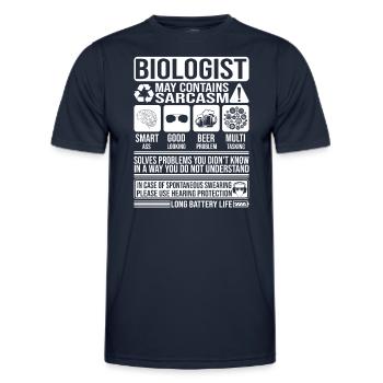 Biologe Sarkasmus lustig Geschenk Biologe - Männer Funktions-T-Shirt - Navy - Vorne - AI Model Male 178 dark (178cm)