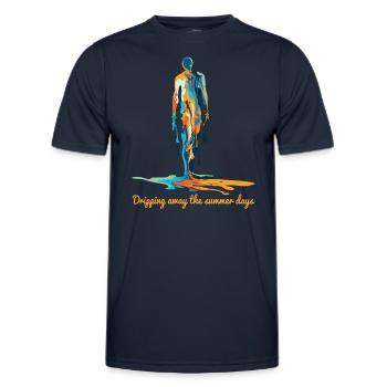 Heiße Tage Schmelzen Dahin - Männer Funktions-T-Shirt - Navy - Vorne - AI Model Male 178 dark (178cm)