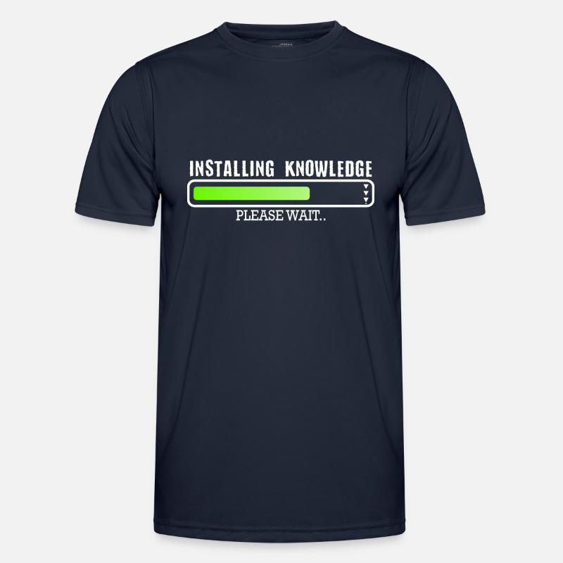 Installing Knowledge please wait - Männer Funktions-T-Shirt - Navy