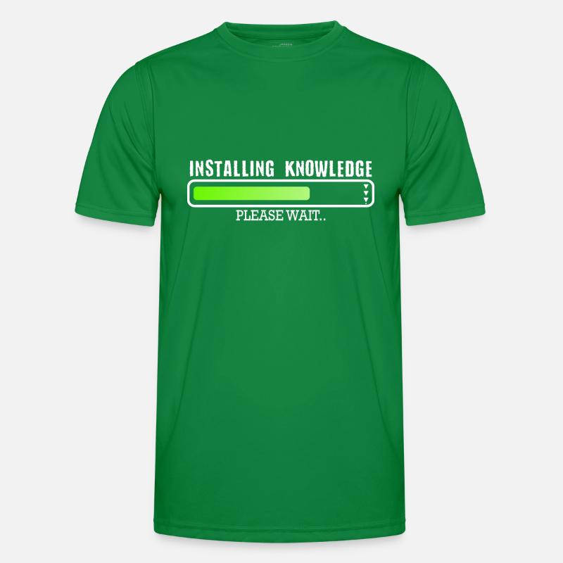 Installing Knowledge please wait Männer Funktions-T-Shirt