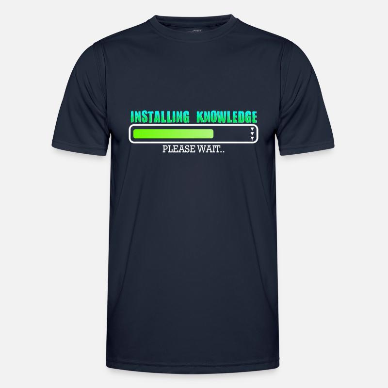Installing Knowledge please wait - Men's Functional T-Shirt - navy