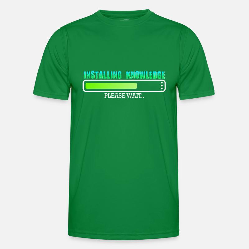 Installing Knowledge please wait Männer Funktions-T-Shirt