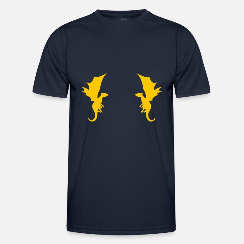 Dragon Dragon Pattern - Men's Functional T-Shirt - navy