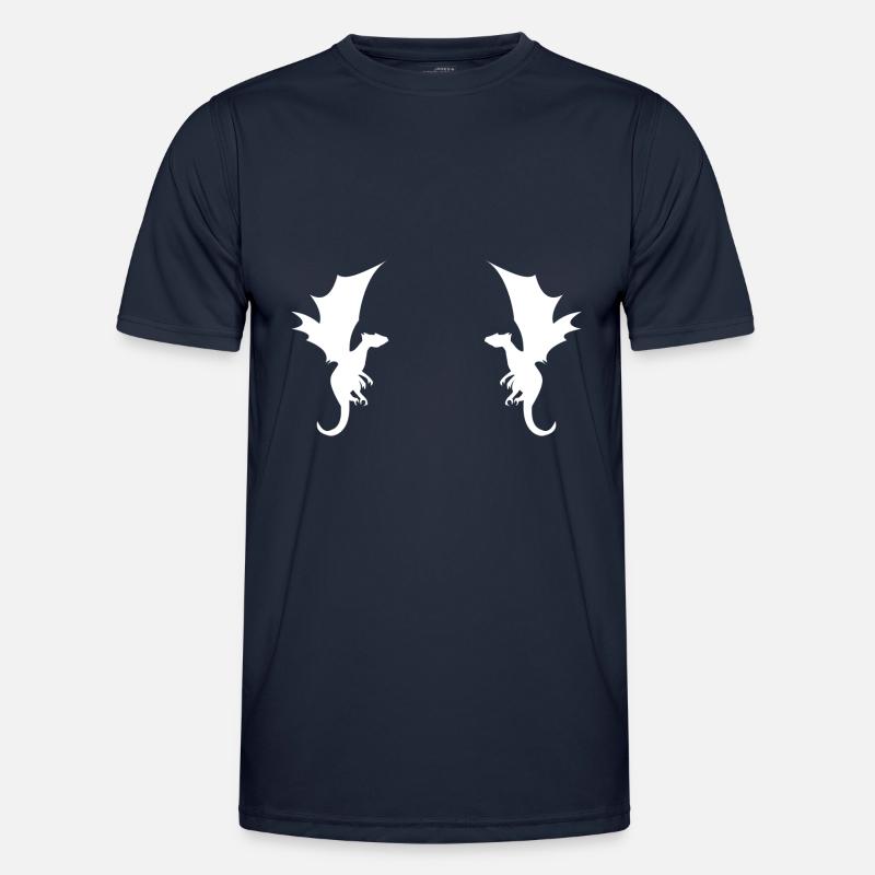Dragon Dragon Pattern - Men's Functional T-Shirt - navy