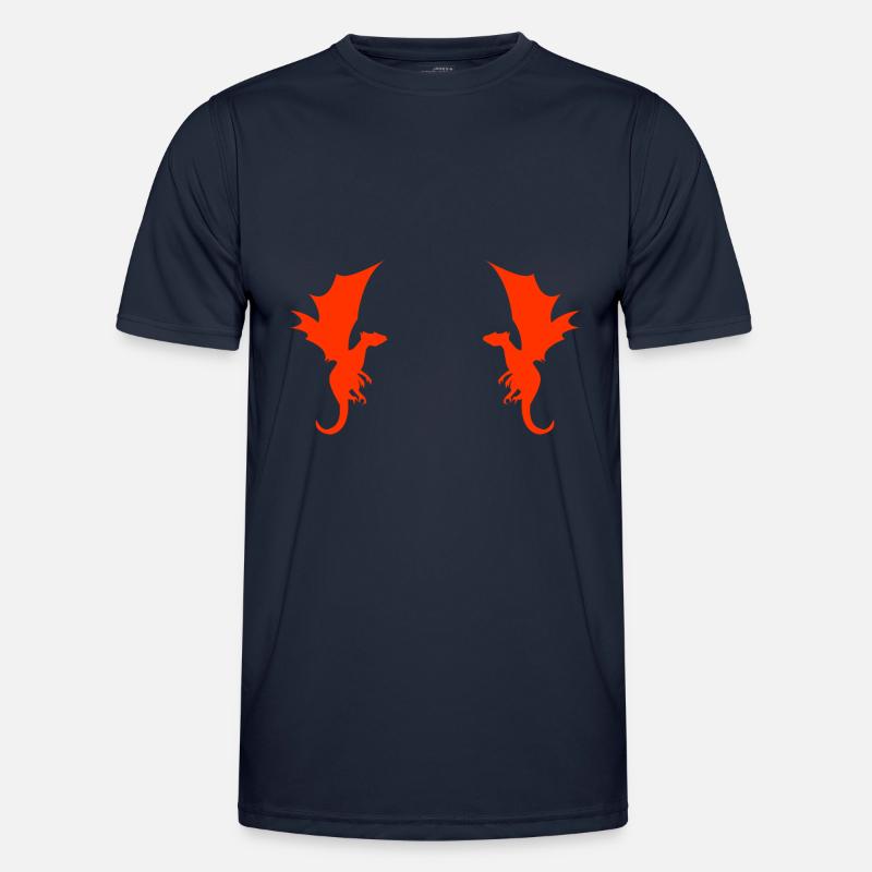 Dragon Dragon Pattern - Men's Functional T-Shirt - navy