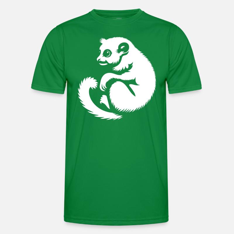 Loris Slowlori Silhouette Säugetier Männer Funktions-T-Shirt
