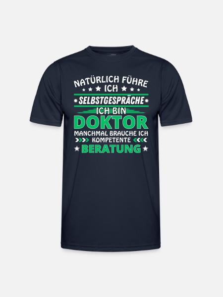 Ich führe Selbstgespräche - Doktor Edition - Männer Funktions-T-Shirt - Navy