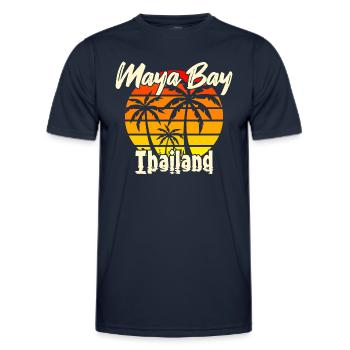 Vintage Maya Bay Thailand - Men's Functional T-Shirt - navy - Front - AI Model Male 178 dark (178cm)