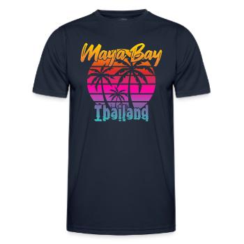Vintage Maya Bay Thailand - Men's Functional T-Shirt - navy - Front - AI Model Male 178 dark (178cm)