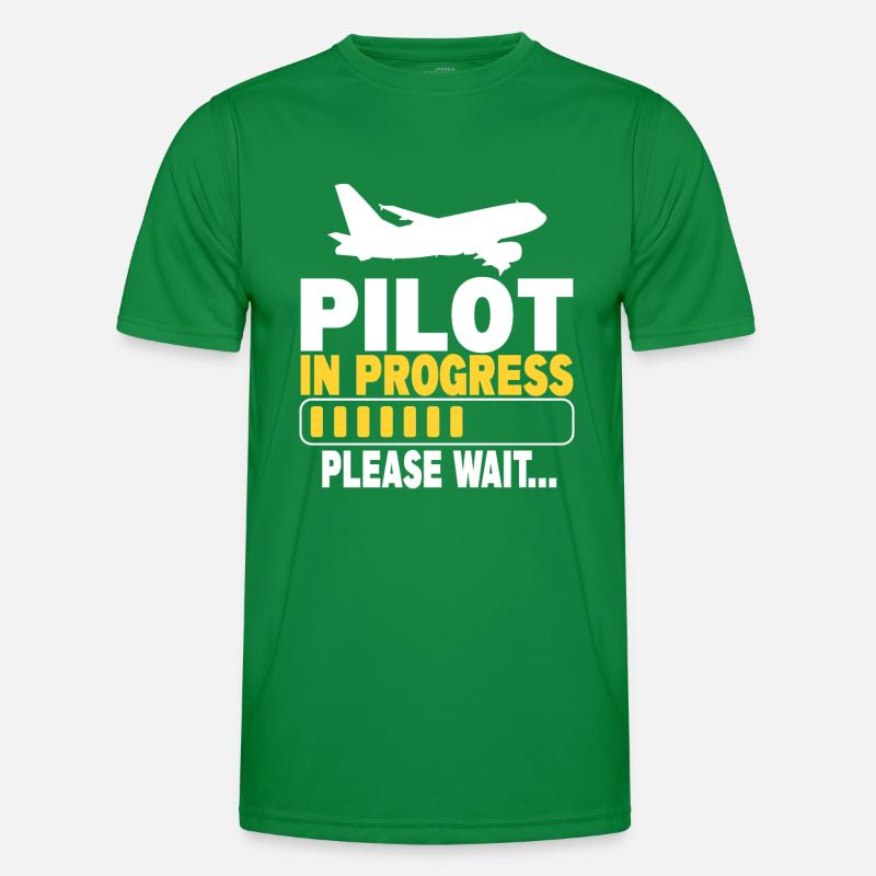 Pilot In Progress Please Wait Männer Funktions-T-Shirt